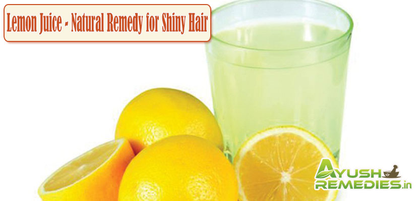 Lemon Juice Natural Remedy for Shiny Hair