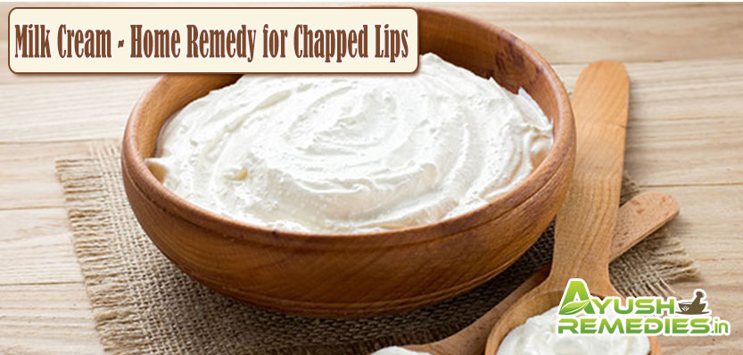 Milk Cream Home Remedy for Chapped Lips