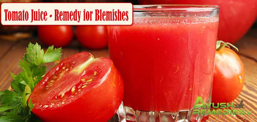 Tomato Juice Remedy for Blemishes