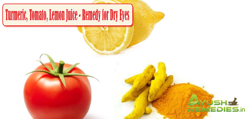 Turmeric Tomato and Lemon Juice Remedy for Dry Eyes